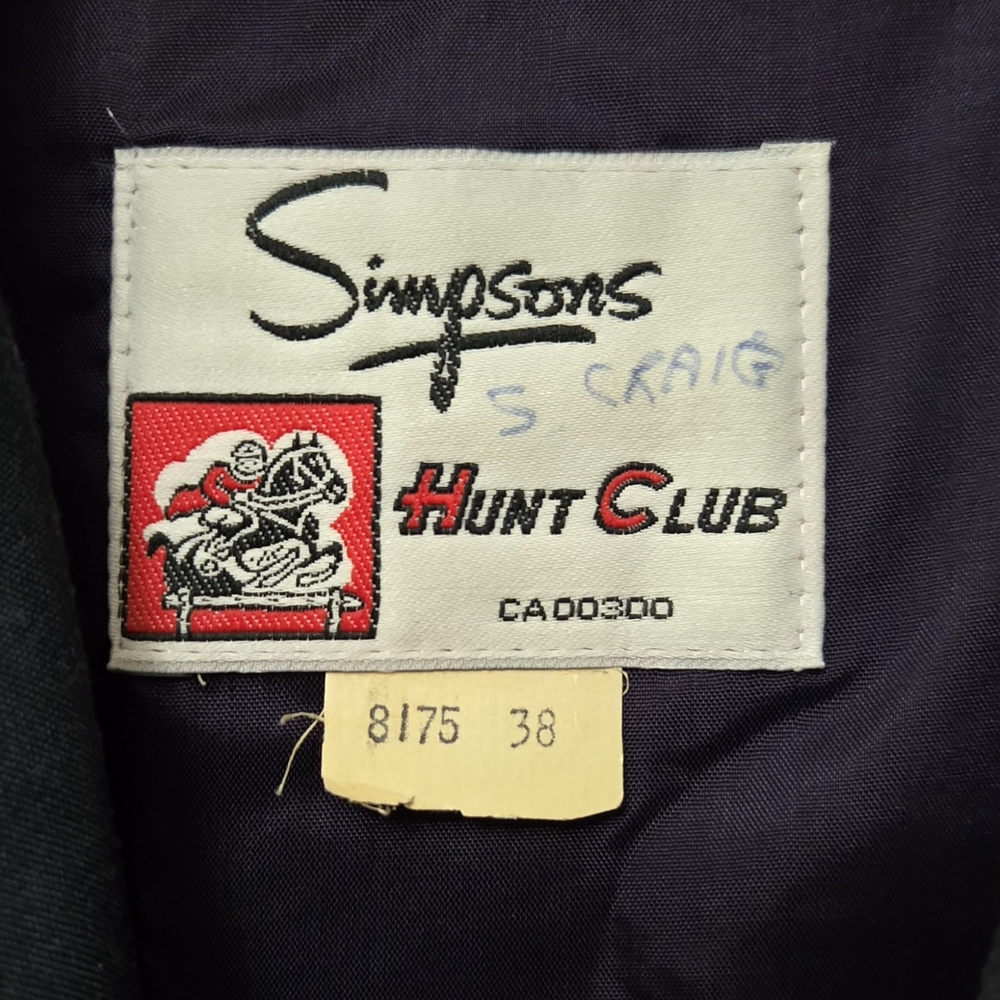 Simpsons Sears Hunt Club Trench Coat